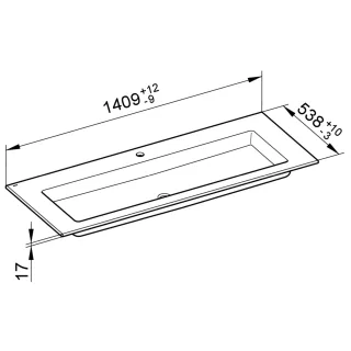Keuco Keramik-WT Royal 60 32160, für 1-Loch Armaturen, weiß, 32160311401 32160311401
