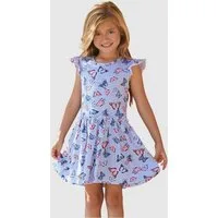 KIDSWORLD Jerseykleid für kleine Mädchen sommerliche Anlässe und Partys, kniefreie Länge, modische Note