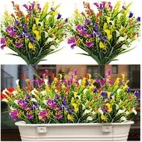 Kunstblumenstrauß Künstliche Blumen Balkon Kunstblumen Außen Blumenstrauß, Agger, für Balkonkasten, Innen Außenbereich Outdoor Zuhause,Büro,Party