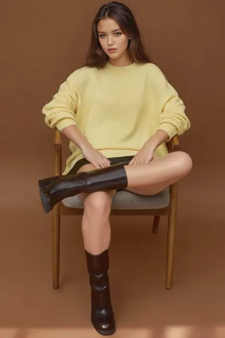 Kuscheliger Rundhals-Strickpullover