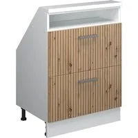Vicco Kommode Rion, Artisan Eiche/Weiß/Weiß, mit 2 Schubladen (1 St)