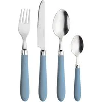 PINTINOX Besteck-Set Daisy 0 (24-tlg), 6 Personen, Edelstahl 18/0, Kunststoff, mit farbigem Kunststoffgriff