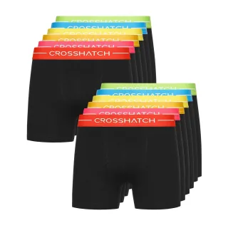 Crosshatch - "Astral" Boxershorts für Herren(12er-Pack) (Schwarz)