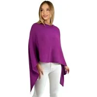 Mississhop Strickponcho Damen Poncho Cape Überwurf Strickponcho feiner Strick 221