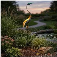abc HOME Gartenstecker Kranich, LED, Solarpanel, Lichtsensor