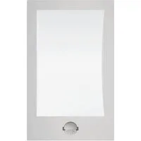 EGLO Wandleuchte Verres Außen-Wandlampe, Außenleuchte, silber, weiß, IP44, Außenlampe, Bewegungsmelder, ohne Leuchtmittel, Wand-/Deckenleuchte - L18 x H29 x AL9 cm - edelstahl, weiß