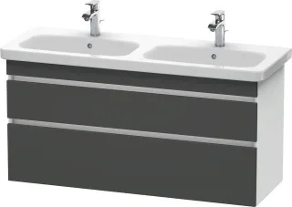 Duravit DuraStyle Waschtischunterbau wandhängend Graphit & Weiß Matt 1230x448x610 mm - DS649804918 DS649804918