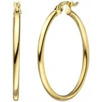 JOBO Paar Creolen, Edelstahl goldfarben beschichtet 30 mm