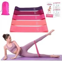 Refined Living Trainingsbänder Resistance Bands Set 5 Stück,Pilatesbänder,Yoga & Reha Trainingsbänder, Für Yoga,Pilates, Dehnung, Physiotherapie,Gewichtsreduktion oder Reha