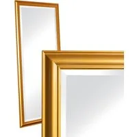 LC Home Spiegel LC Home Wandspiegel Spiegel Schlicht Gold ca. 180x80cm