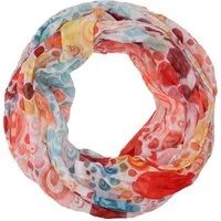 MIRROSI Loop Damen Schal mit Kreis-Muster Weich, Schlauchschal, (zweimal um den Hals wickelbar, ca.45x75cm), Damen Halstuch ideal für Frühling, Sommer oder Herbst
