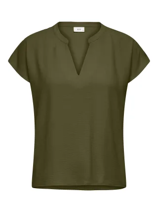 JDY - JDYLION LIFE S/S TOP WVN NOOS Dark Olive - Gr. - 38