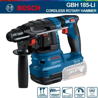 GBH 185-LI for Bosch Professional Brushless Rotary Hammer SDS Plus 18V Impact Drill Powerful Motor Reduced Vibration Rec