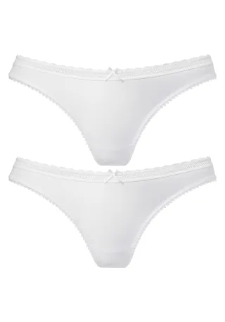 LASCANA - VIVANCE String 2x 2x white - Gr. - 38