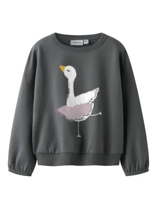 NAME IT - NMFSWANA LS SWEAT BRU lava smoke - Gr. - 104