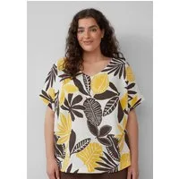 s.Oliver Muskelshirt T-Shirt T-Shirt im Fabricmix mit Leinenanteil