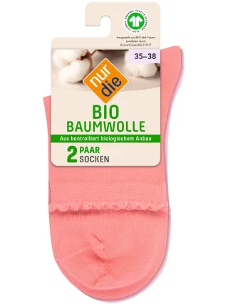 NUR DIE Damen Socken Bio-Baumwolle 2er Pack