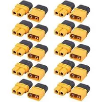 FELIXLEO Flachsteckhülsen 10 Paar XT60H Steckverbinder Set mit Abdeckung für Lipo Batterie RC, 1-tlg.