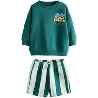 Next Pullover & Shorts Rundhals-Sweatshirt und Shorts im Set (2-tlg)