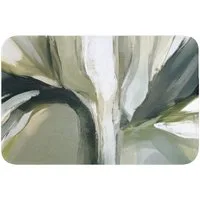 OnlyWow WC-Vorleger Natur - Abstrakt - Grün - Pinselstriche, Höhe 10 mm, Polyester, Rechteckig, WC Teppich, Toilettenvorleger, Toilettenteppich, Badematte 60x40 cm