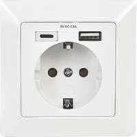 HEITECH Steckdose 04002294 UP, Einzelartikel, 1-St., Steckdose mit USB ersetzt separate Ladegeräte