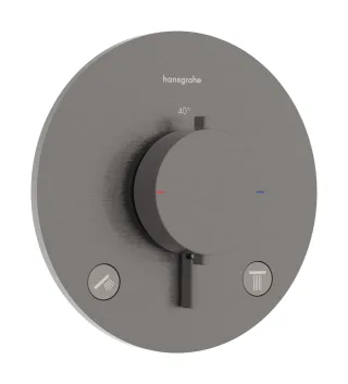 Hansgrohe Thermostat Unterputz Ecostat Comfort S Fertigset 2 Verbraucher brushed black chrome , 33 33715340