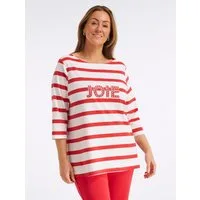 Sheego T-Shirt U-Boot-Shirt 3/4-Arm
