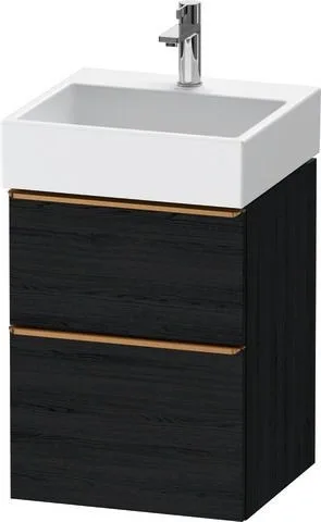 Duravit D-Neo Waschtischunterbau wandhängend Eiche Schwarz Matt 484x442x625 mm - DE4370004160000 DE4370004160000