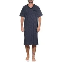 Normann Pyjama Normann Herren kurzarm Nachthemd in eleganter Optik