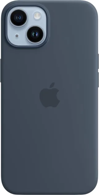 Apple Silikon Case mit MagSafe [für iPhone 14] sturmblau
