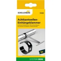 SCHELLENBERG Rollladenaufhängung 3 Stk. Einhängeklammern Mini für Ø 40 mm Stahlrohrwellen, (Packung, 3-St), schützt den Rollladenmotor vor Beschädigungen