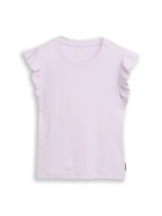 tom tailor kids - Ripp Top mit Volant cool lilac - Gr. - 152
