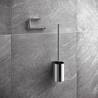 Hewi System 900 WC-Bürstengarnitur 900.20.00040 Ø 89 mm, 44 x 10,8 cm, Edelstahl, verchromt