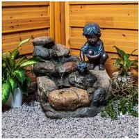 Köhko Gartenbrunnen Wasserspiel "Kinderspiel" Springbrunnen Brunnen
