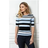 Passioni T-Shirt Gestreift und halbarm