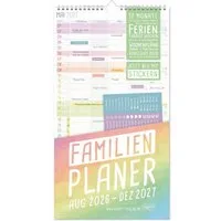 Wandkalender Familienplaner 26/27 Wand-Kalender 5-spaltig [Rainbow] 17 Monate