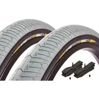 KHEbikes Fahrradreifen BMX Reifen Set KHE MAC2+ 20 Zoll x 2,30 mit Schlauch AV, Stahl Band (steel beaded)