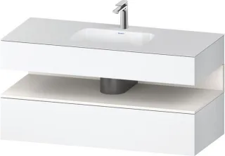 Duravit Qatego Einbauwaschtisch mit Konsolenwaschtischunterbau Weiß Matt 1200x550x600 mm - QA4787084 QA4787084180000