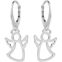 Goldene Hufeisen Paar Ohrhänger Engel Brisur Ohrringe aus 925 Sterling Silber Schutzengel (1 Paar, inkl. Etui), Damen Ohrhänger