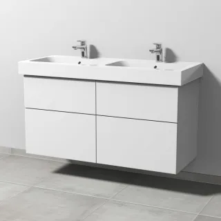 Sanipa 3way Waschtischunterbau zu Geberit iCon Waschtisch mit 4 Auszügen, Weiß-Soft SM65643