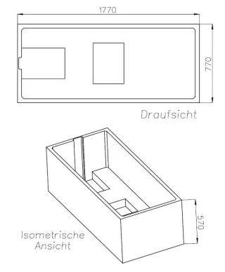 Neuesbad Wannenträger für Ideal Standard i.life 180x80 SW 16142