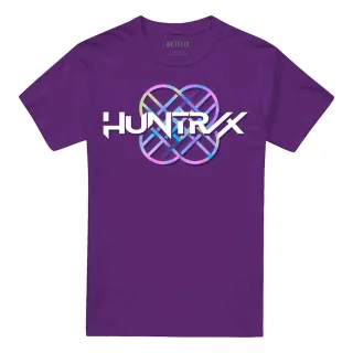 K-Pop Demon Hunters - "Huntr/X" Logo T-Shirt für Herren/Damen Unisex (Violett)