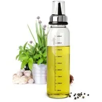 Sendez Ölspender Essig Ölflasche 500ml mit Ausgießer und Verschluss Tropffrei mit Skala
