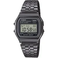 CASIO VINTAGE Chronograph A158WETB-1AEF, Quarzuhr, Armbanduhr, Damenuhr, Herrenuhr, Digitaluhr,Edelstahlarmband