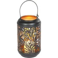 Ambiente Haus Kerzenlaterne Laterne Palmdesign Metall - (H) 36 cm (1 St)