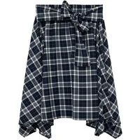 Koton Midirock Koton Asymmetrischer Midi-Karorock