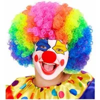 Horror-Shop Kostüm-Perücke Clown Kinderperücke Regenbogenfarbig