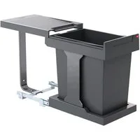 Hailo Einbaumülleimer Hailo Abfallsammler 3635001 AS Swing Solo manual 20 Liter, für Schrankbreite ab 300 mm mit Drehtür