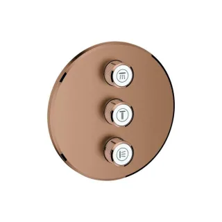 Grohe Grohtherm Smartcontrol Fertigmontageset 29122DL0 warm sunset gebürstet, rund, UP-Ventil 3-fach