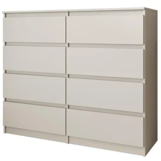 Beautysofa Kommode, Kaschmir, Holzwerkstoff, 8 Schubladen, 100x97x40 cm, Wohnzimmer, Kommoden & Sideboards, Kommoden